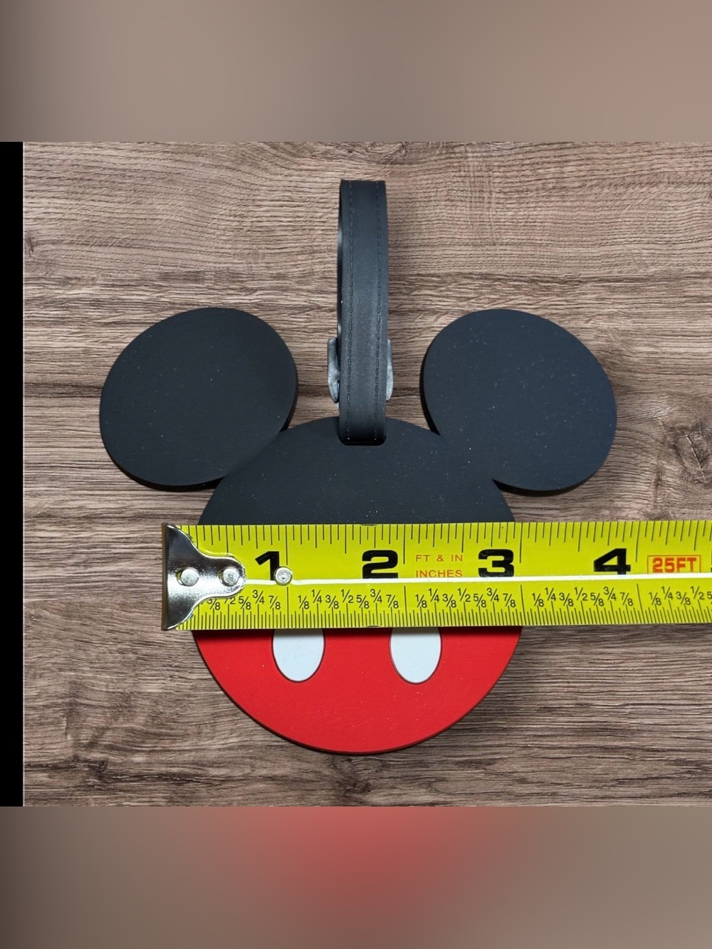 NWOT Disney Mickey Mouse Shaped Silicone Luggage Bag Tag - Picture 3 of 4